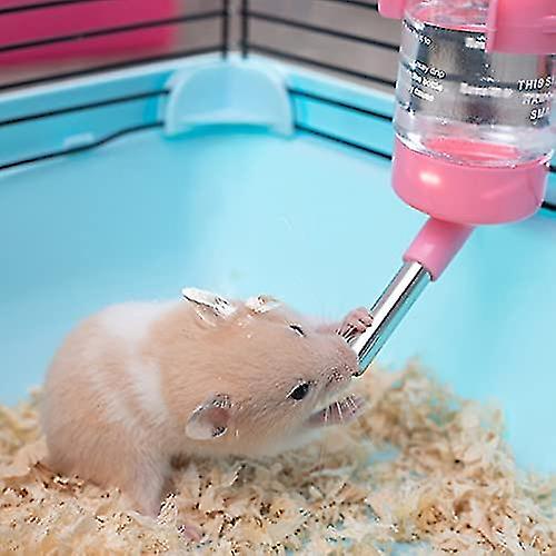 Drinking Bottle Plastic Water Dispenser Bottle For Rabbit Hamster Small Animals Yellow