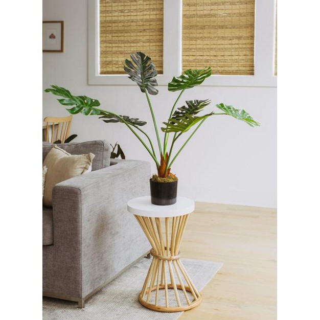 Artificial Monstera Plant In Black Pot Indoor Artificial Plant For Home Decor