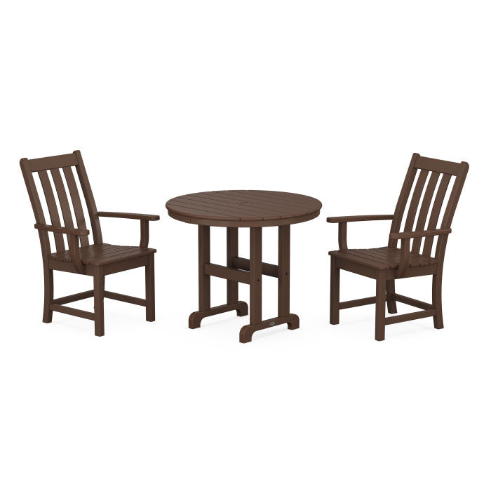 Polywood Vineyard 3-Piece Round Dining Set PWS1351-1