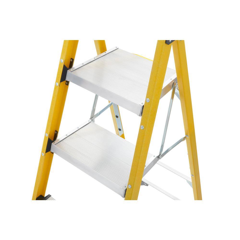 Gorilla Ladders 5.5 ft. Fiberglass Dual Platform Step Ladder with Project Bucket (10 ft. Reach) 300 lbs. Capacity Type IA Duty Rating GLXF-5B