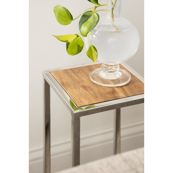 Kate and Laurel Jaspur Square Metal End Table