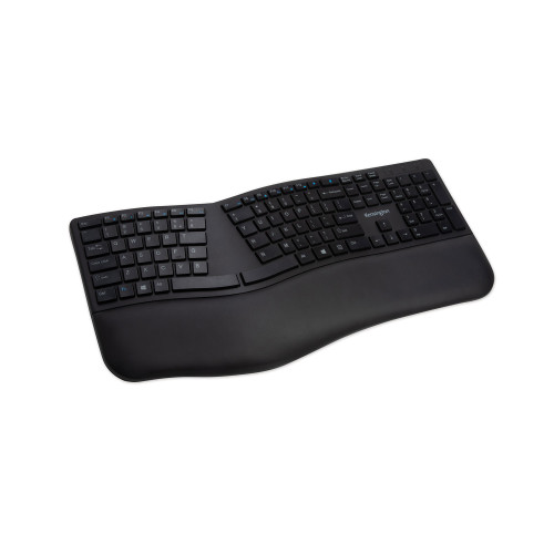 Kensington Pro Fit Ergo Wireless Keyboard， 18.98 x 9.92 x 1.5， Black (75401)