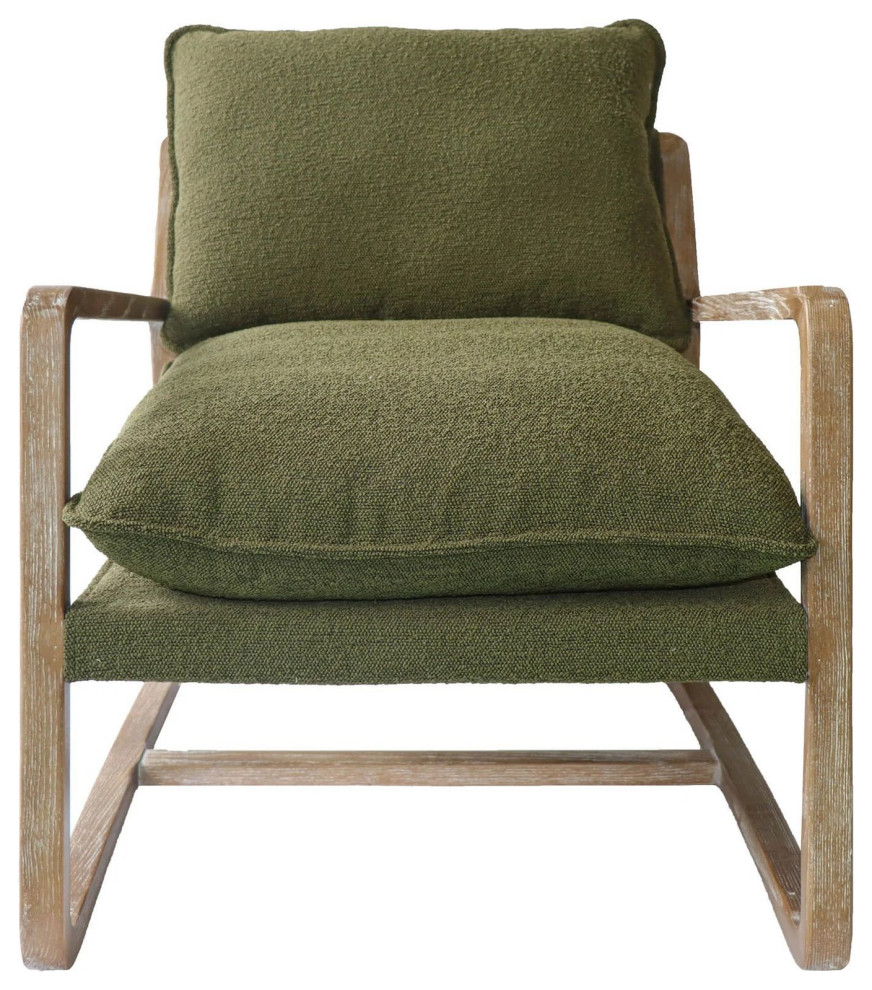 Hunter Club Chair   Moss Boucle   Midcentury   Armchairs And Accent Chairs   by LH Imports  Houzz