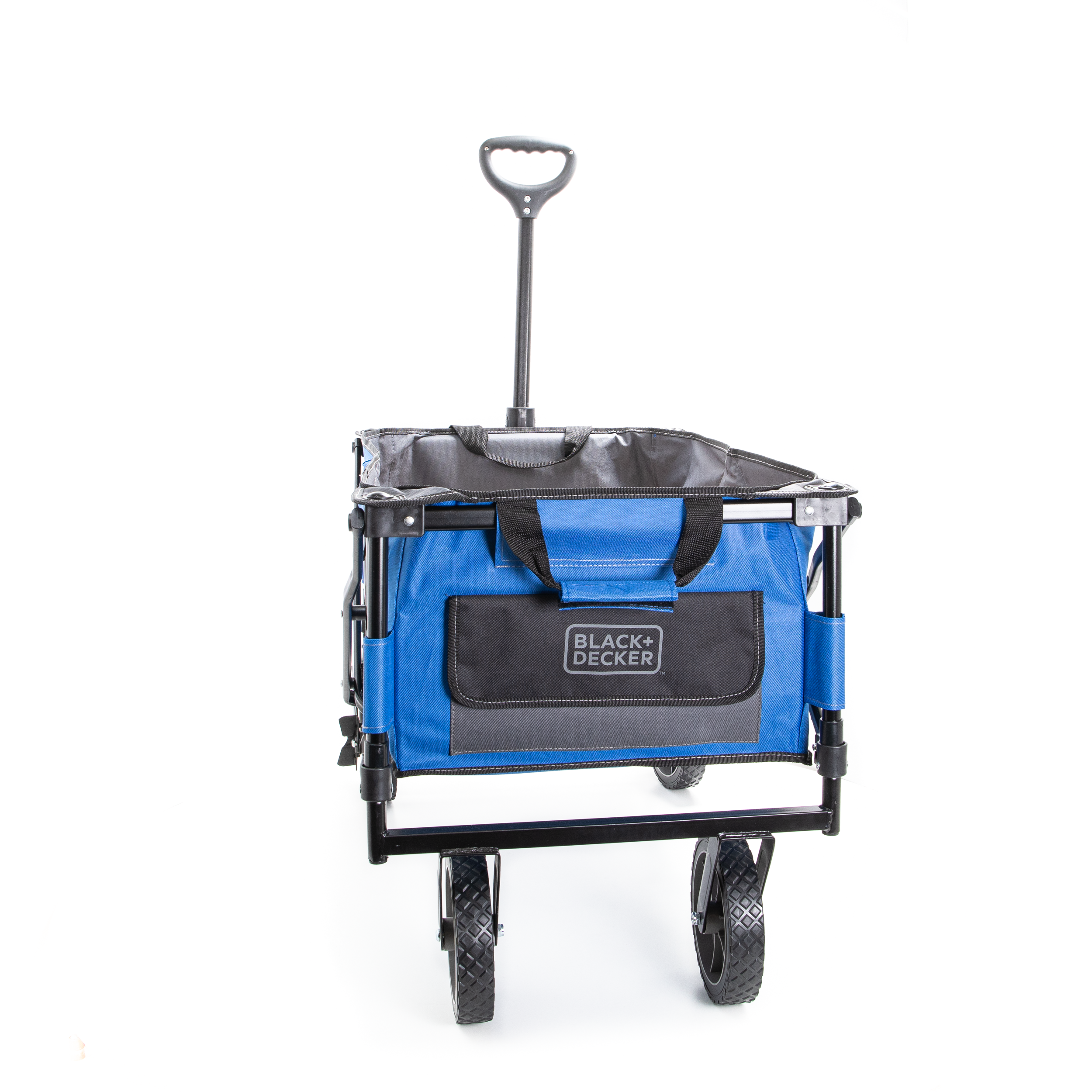 Collapsible Storage Cart, Folding Utility Wagon, Holds up to 176 lbs., Blue