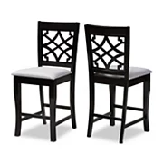 Baxton Studio Nisa Counter Stool 2-piece Set