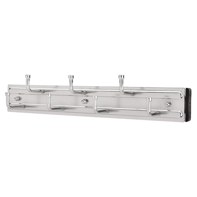 Pull Out Closet Organization Rack For Belts Ties And Scarves Accessories Storage Hanger With Mounting Hardware Chrome Brc 12cr