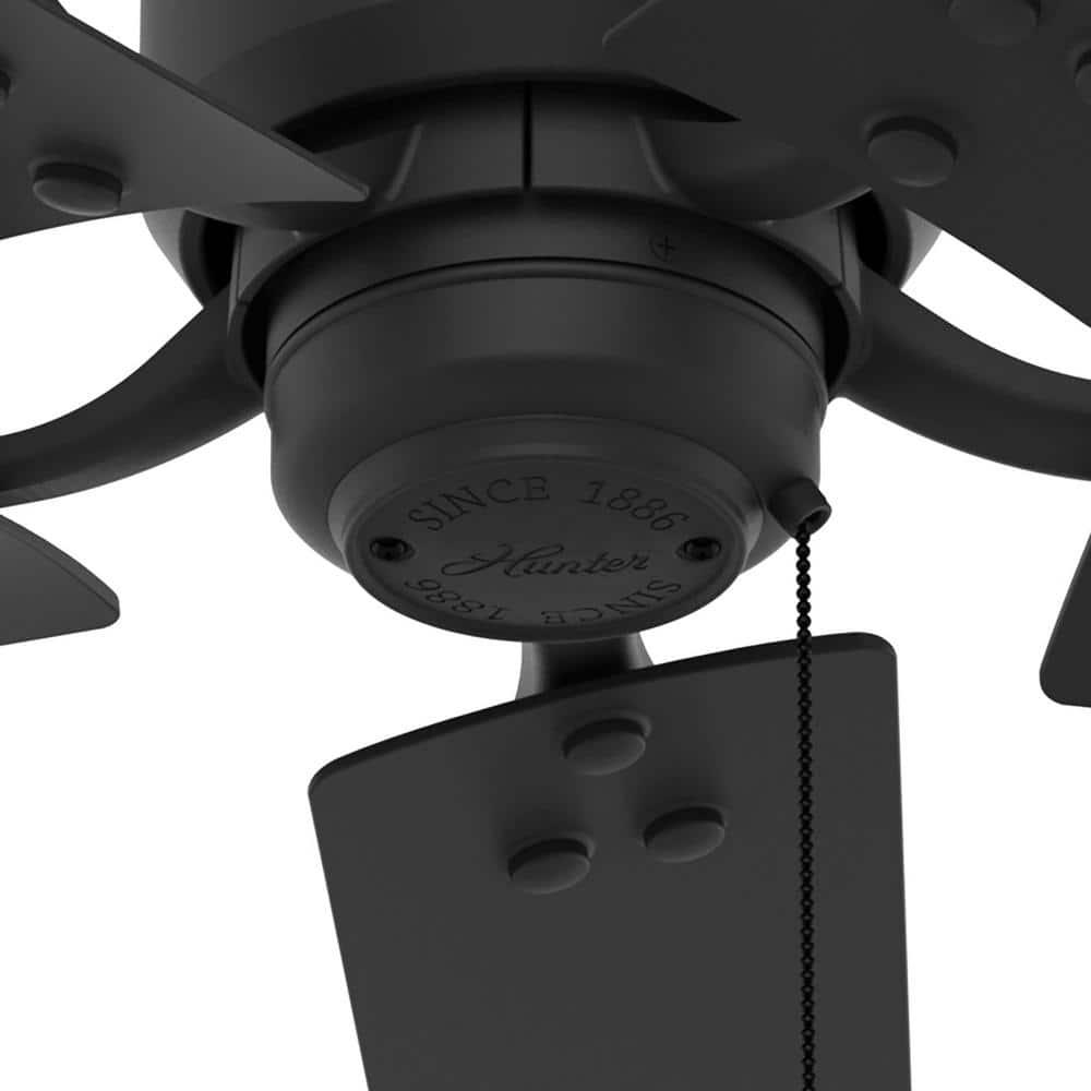 Hunter Windbound 52 in IndoorOutdoor Matte Black Ceiling Fan