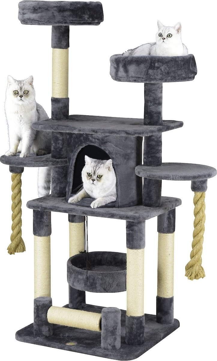 Go Pet Club 57.5-in Faux Fur Cat Tree and Condo