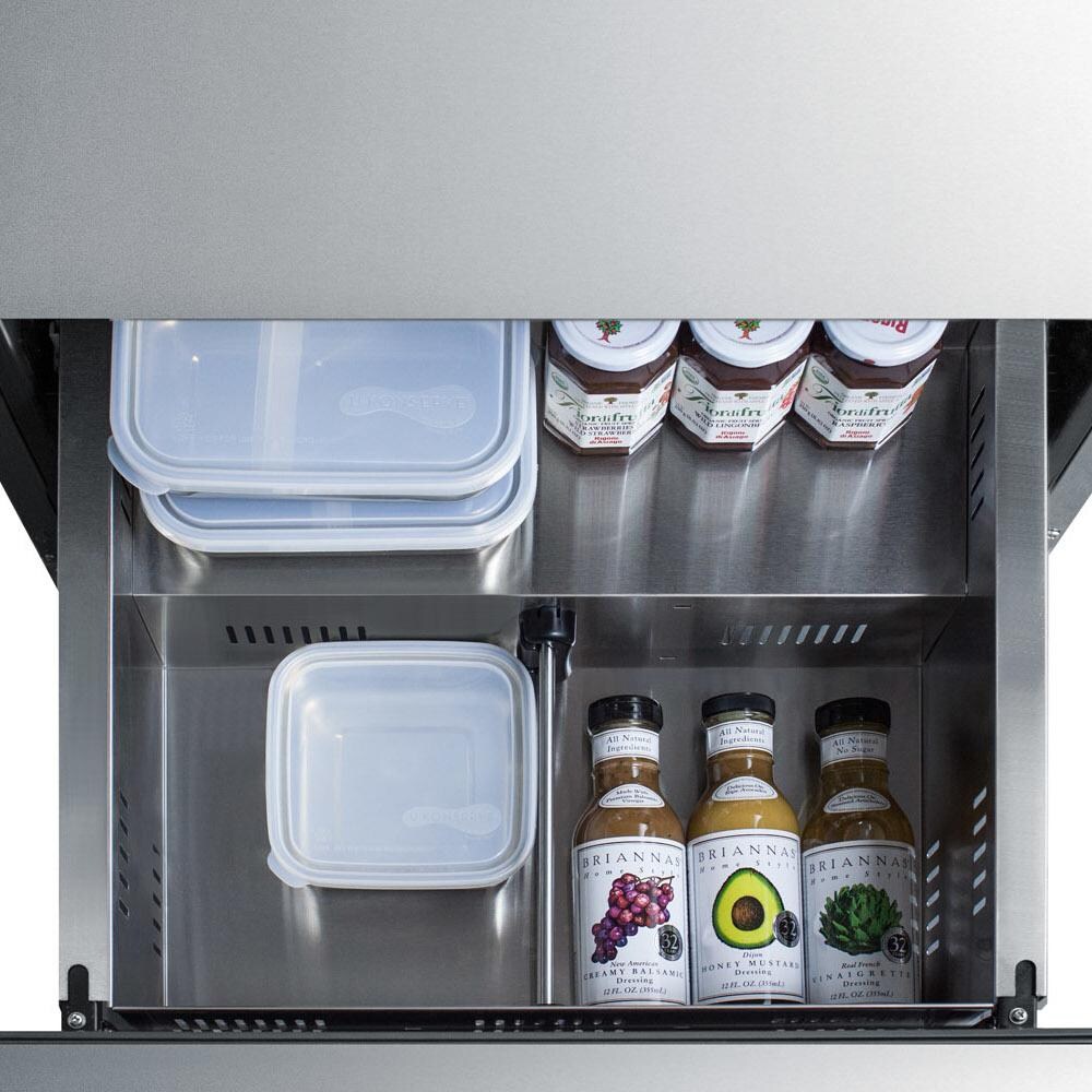 Summit 24-Inch 4.8 Cu. Ft. ADA Compliant Outdoor Double Drawer Compact Refrigerator