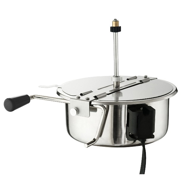 Great Northern Popcorn 8 Oz Popcorn Machine Stainless Steel Kettle Heated Warming Deck Old Maids Drawer And Cart Black