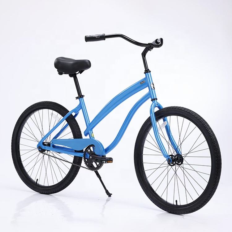 Wholesale high quality blue color customized two wheels city bike customized steel fork lightweight popular beach cruiser bike