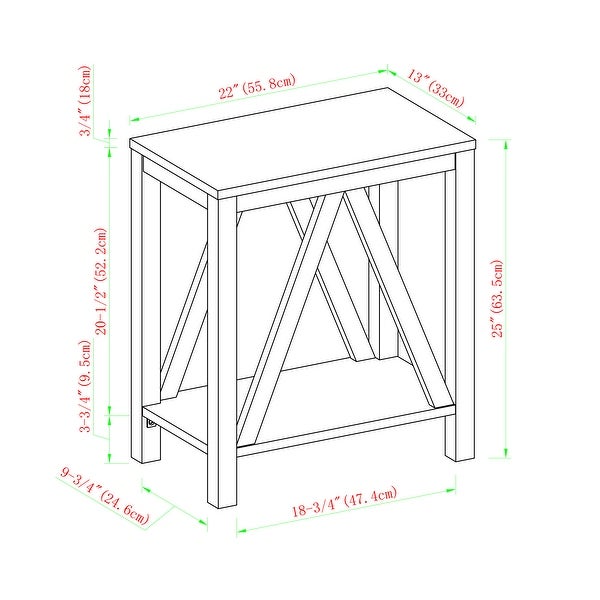 Middlebrook Paradise Hill A-Frame Side Table