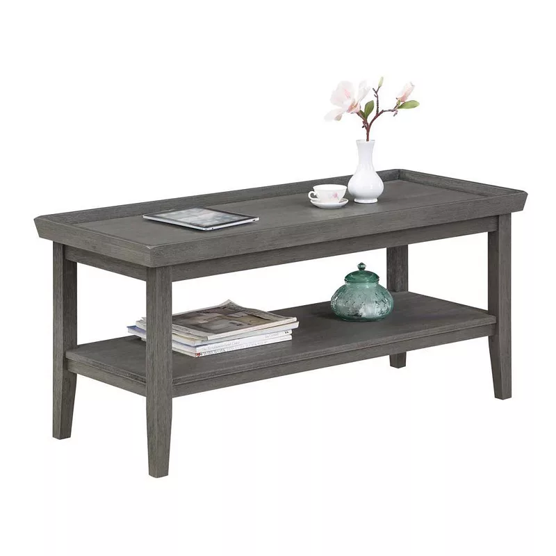 Convenience Concepts Ledgewood Coffee Table with Shelf