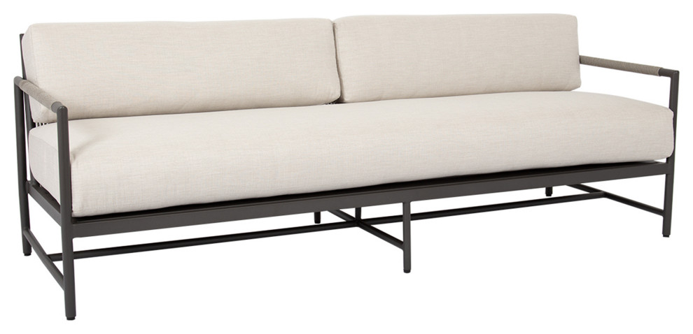 Pietra Sofa With Echo Ash Cushion   Beach Style   Outdoor Sofas   by Sunset West Outdoor Furniture  Houzz