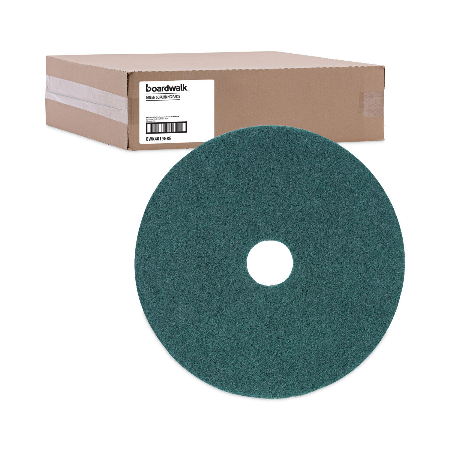 Heavy-Duty Scrubbing Floor Pads by Boardwalkandreg; BWK4019GRE