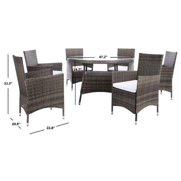 SAFAVIEH Outdoor Living Challe 7Piece Patio Dining Set