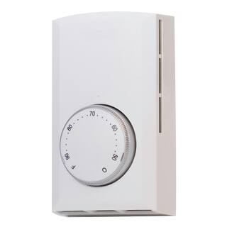 Cadet Double-pole 22 Amp Line Voltage 120240208-volt Mechanical Wall-mount Non-programmable Thermostat in White T522-W