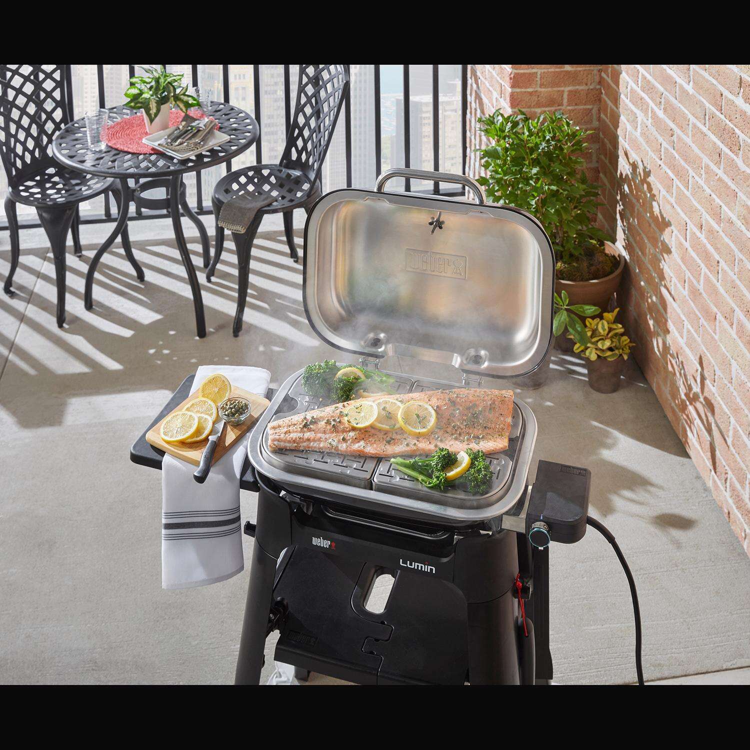 Weber Lumin Compact Electric Grill Green