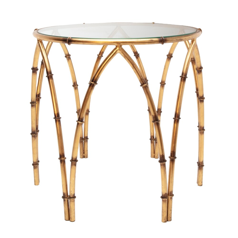 Arched Bamboo Style Side Table   23x23x22