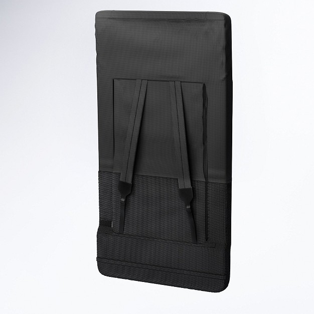 Stadium Seat Cushion Set Of 2 Wide Reclining Stadium Chairs For Bleachers With Back Support Armrests And Backpack Straps By Home complete black