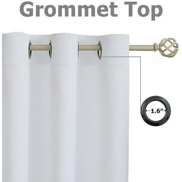 Kate Aurora Hotel Chic 2 Piece Room Darkening Grommet Top Window Curtain Panels