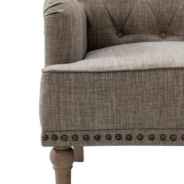 Geltrude Classic Upholstered Accent Arm Chair with Button Tufted Back by HULALA HOME