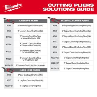 MW 9 in. Lineman's Pliers with Thread Cleaner MT550T