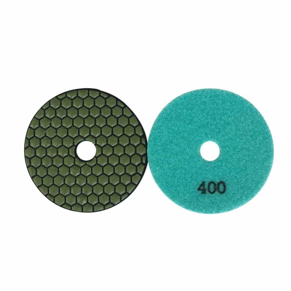 EDiamondTools 7 in. Dry Diamond Polishing Pad Set for Stone and Concrete (#50 to #3000 Grit) with Aluminum Backing Pad RDP7512481530A