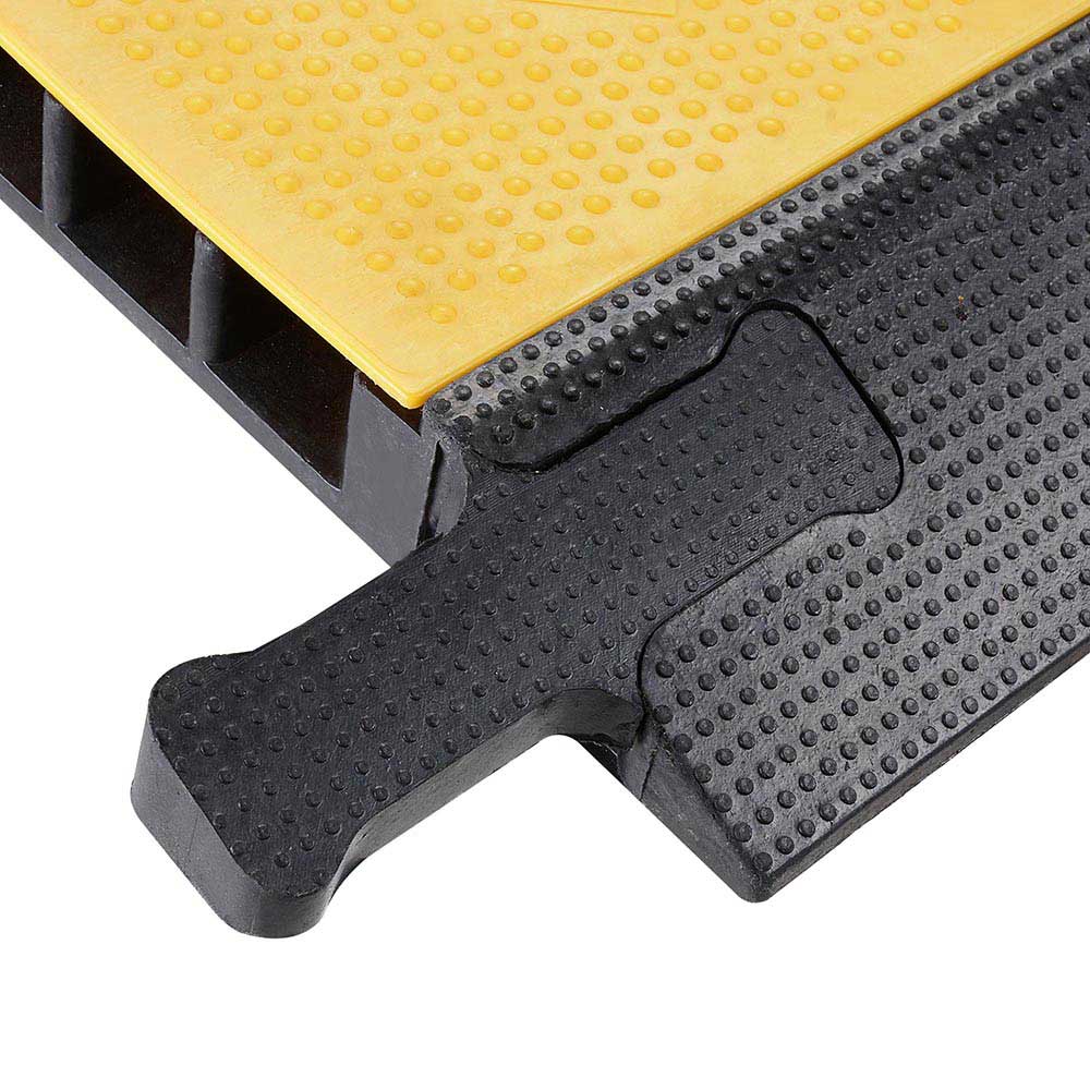 Yescom Cable Ramp Protector Rubber Cable Cover 4 Channel