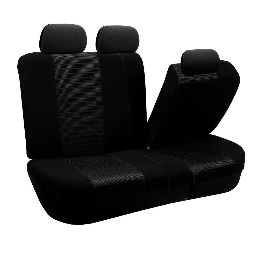 FH Group Fabric 47 in. x 23 in x 1 in. Deluxe 3D Air Mesh Full Set Seat Covers DMFB060BLACK115