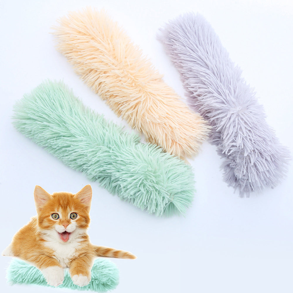 Carkira Cat Toys 3-Pack Catnip Plush Fabric Kick Stick Chase Chew Pet Toys