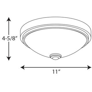 Progress Lighting 11 in. Linen Collection 21 -Watt Brushed Nickel Integrated LED Flush Mount P350005-009-30