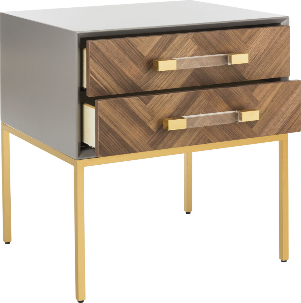 Sanford 2 DRAWER Side Table   Contemporary   Side Tables And End Tables   by HedgeApple  Houzz