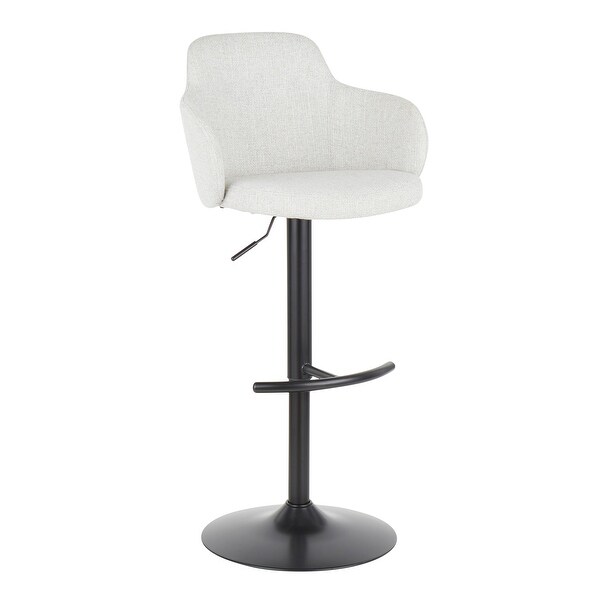 Boyne Upholstered Industrial Swivel Adjustable Bar Stool - N/A