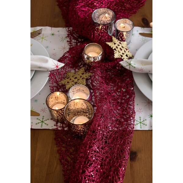 Design Imports Sequin Mesh Roll Table Runner (0.25 inches high x 16 inches wide x 120 inches deep)