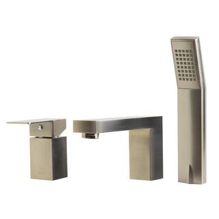 ALFI BRAND Single-Handle Tub Deck Mount Tub Faucet with Sleek Modern Design in Brushed Nickel AB2322-BN