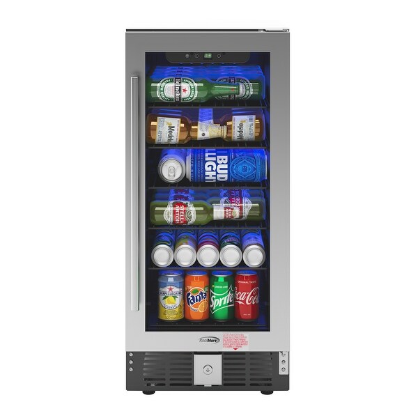 3 cu. ft. Mini Fridge with Glass Door in Black without Freezer