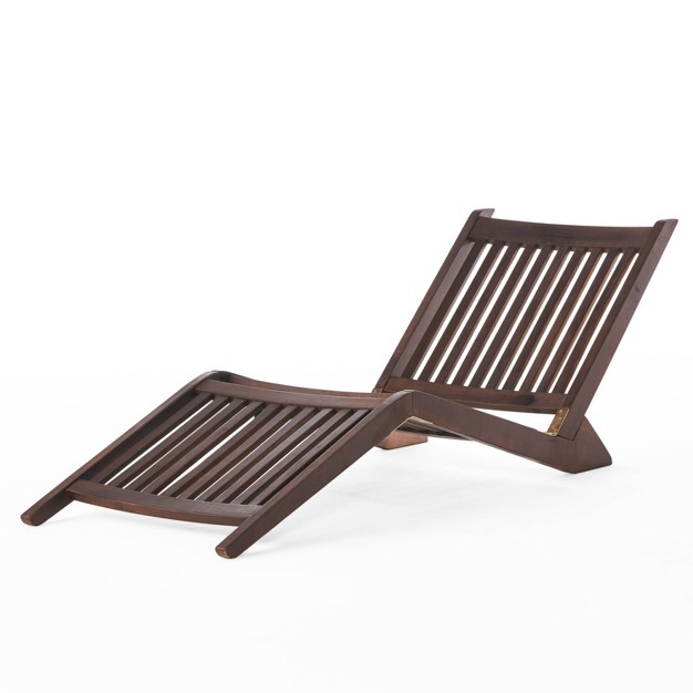 Sonora Wood Patio Folding Lounger With Cushion Cream Cushion Christopher Knight Home