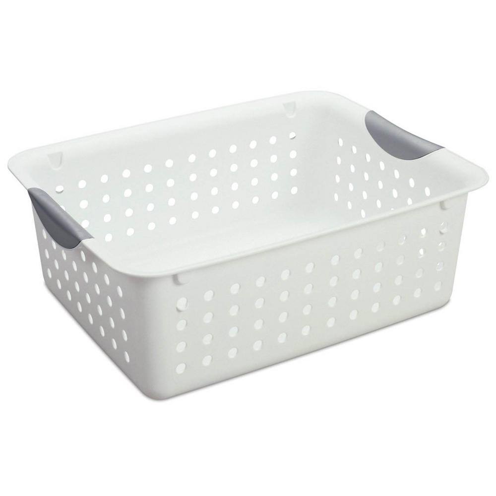 Sterilite Medium and Small Ultra Plastic Storage Bin Organizer Basket (12-Pack) 12 x 16248006 + 12 x 16228012