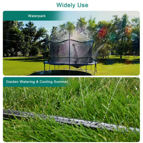 Jinyi 39Ft/49Ft Garden Lawn Sprinkling Hose Trampoline Sprinkler Water Spray Outdoor