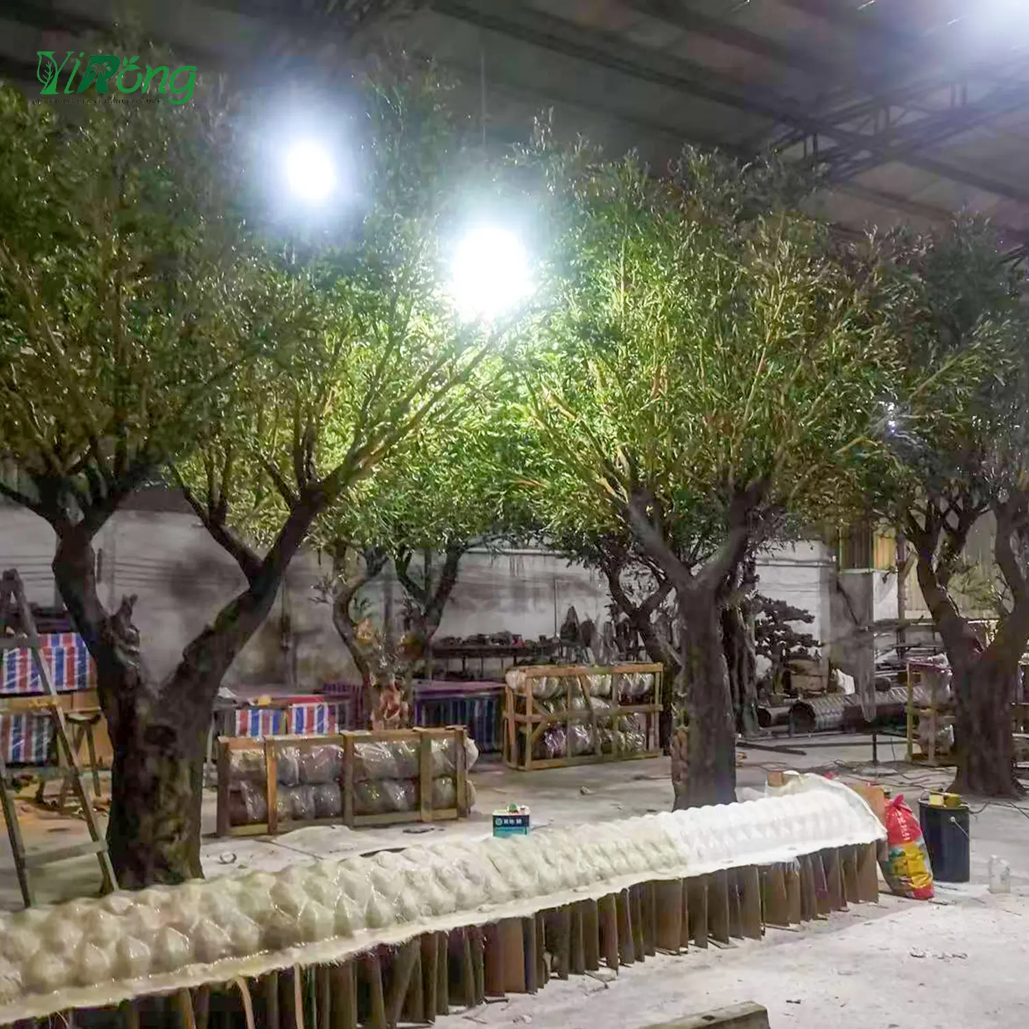 YRGLS1 Large Simulation Outdoor Shade Artificial Plastic Olive Tree Arbre Olivier Artificiel Large Big Faux Olive Tree