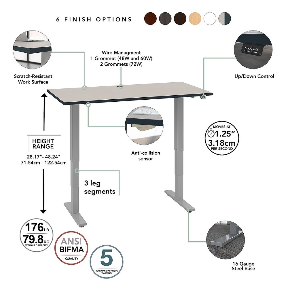 Move 40 72W x 30D Adjustable Standing Desk by Bush Business Furniture