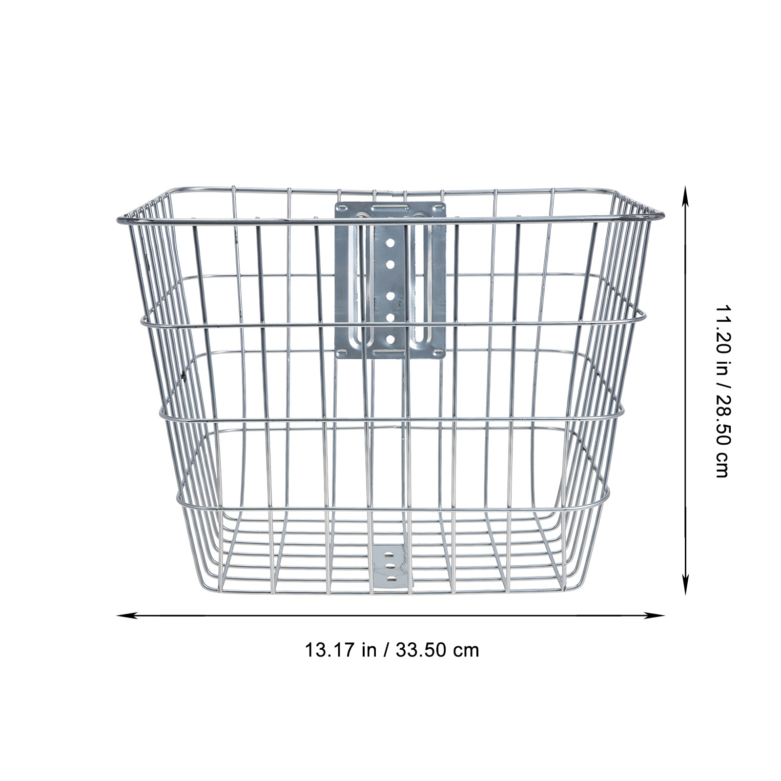 HOMEMAXS Professional Bicycles Front Basket Iron Wire Bike Basket Bikes Handlebar Basket (Silver)