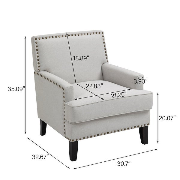 Modern Nailhead Accent Chair