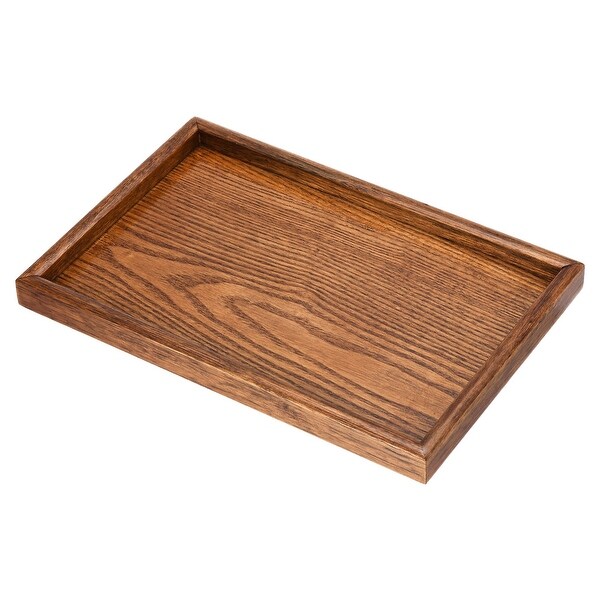 Wood Serving Tray Rectangle Decorative Platter Home Kitchen Table