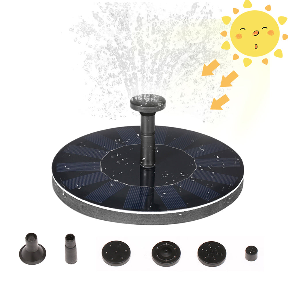 iKayaa Solar Powered Fountain Pump Upgrade 1.4W Solar Fountain with 5 Nozzle Free Standing Floating Solar Powered Water Fountain Pump for Bird Bath Garden Pond Pool Outdoor