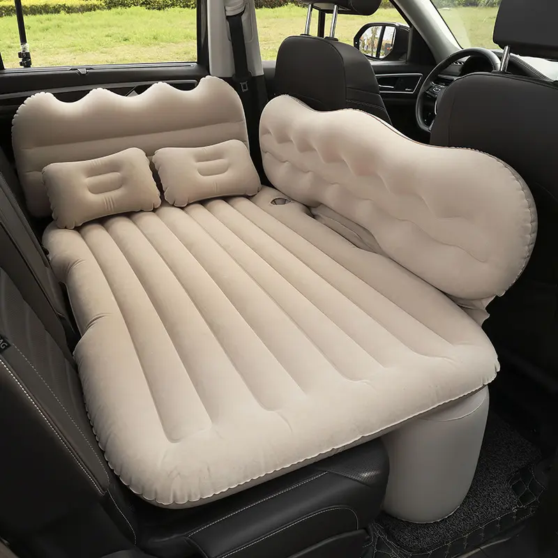 Wholesale Car Mattresses Portable Flocking Cushion With Pump Inflatable Air Bed For SUV Car