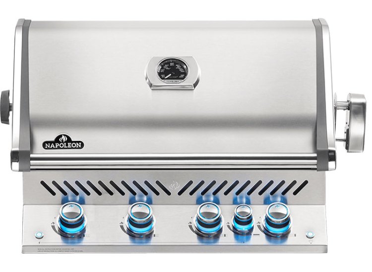 Napoleon Prestige Pro 500 RB Stainless Steel Built-In Natural Gas Grill With Infrared Rear Burner