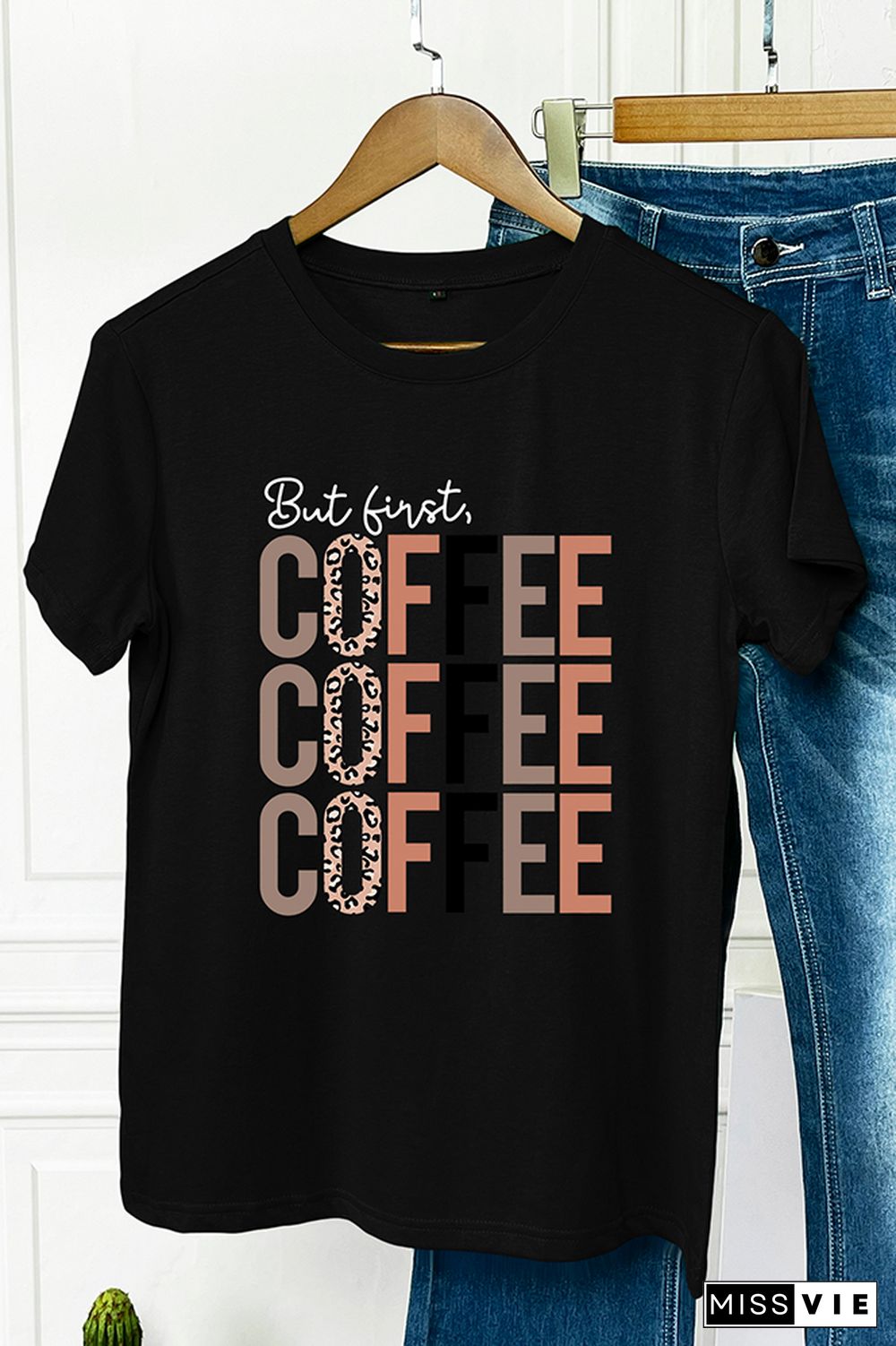 But First, Coffee Graphic Tee Wholesale