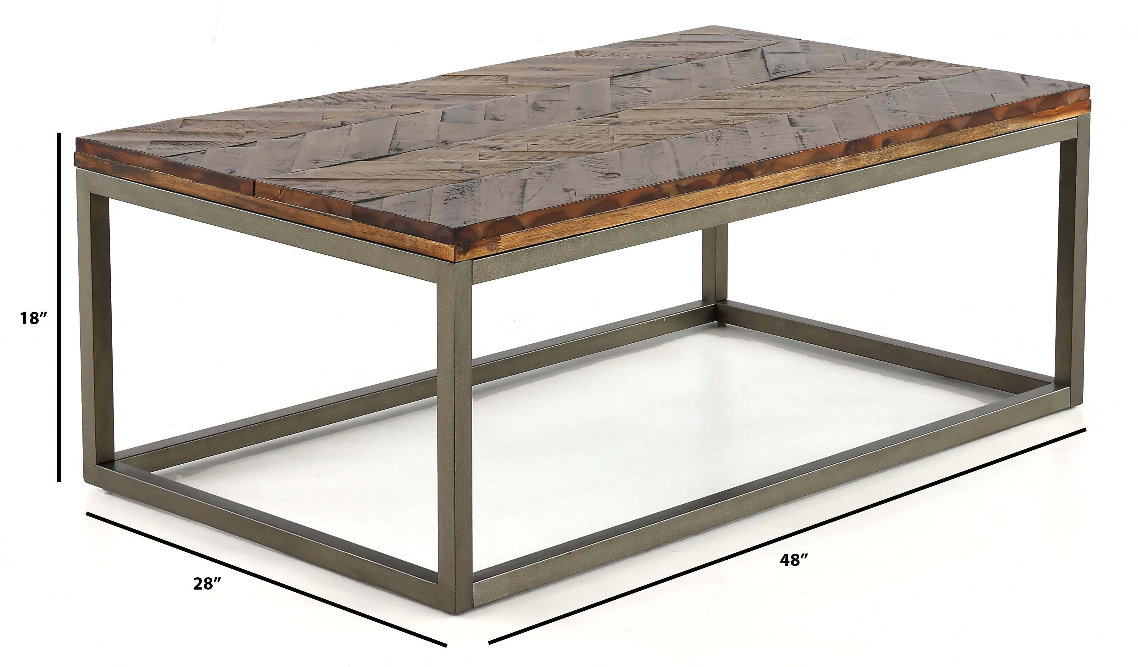 Casual Rustic Honey Brown Coffee Table